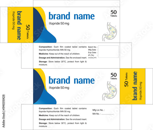 drug company packaging design vector 