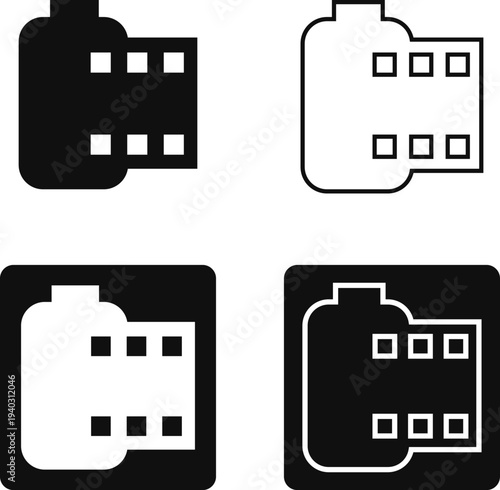 Warehouse Inventory Line Icon – Stock Management Vector