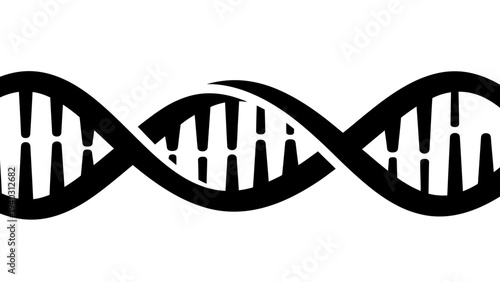DNA Double Helix Strand, Genetic Code, Molecular Structure, Science and Biology Concept
