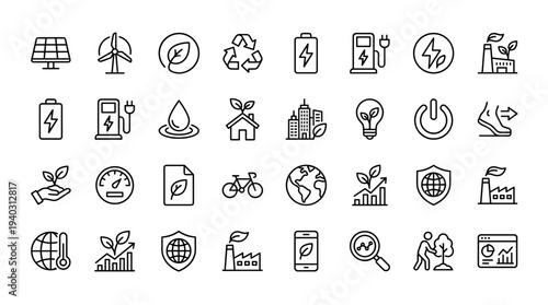 Set of eco friendly icons vector