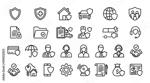 Set of business and finance icons vector