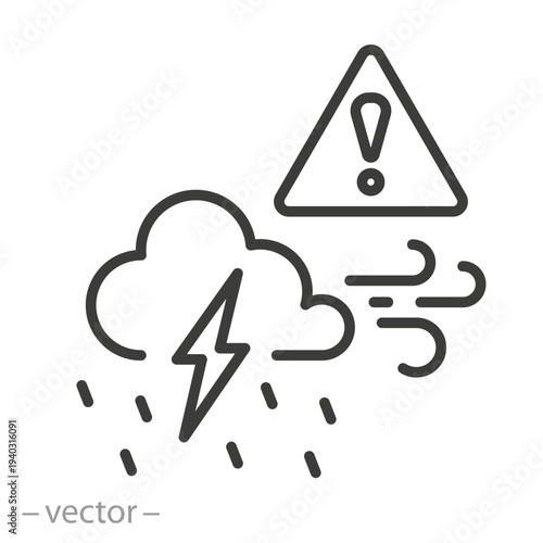 extreme weather icon outline editable sign 