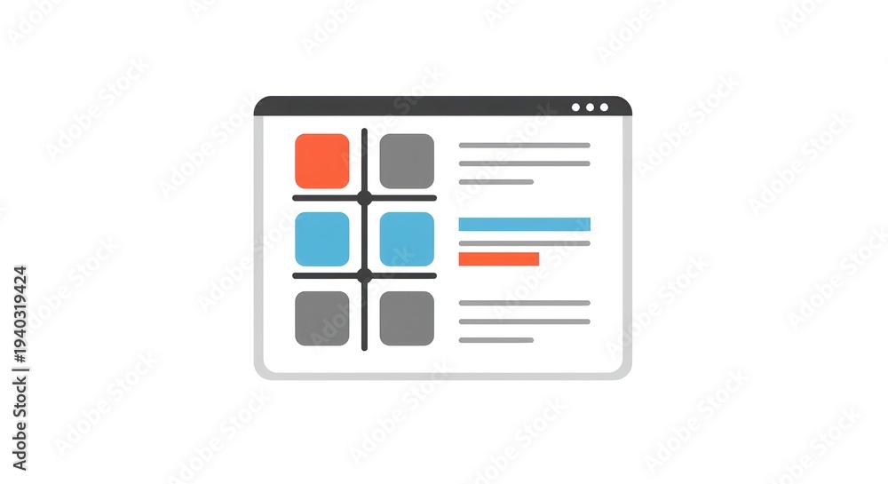Fototapeta premium Webpage Dashboard with Colorful Charts and Graphs.