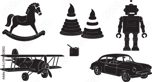 Women silhouettes on a white background.