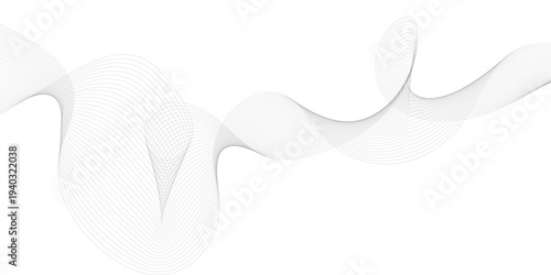 Abstract wave element for design. Digital frequency track equalizer. Stylized line art background. Vector illustration. Wave with lines created using blend tool. 