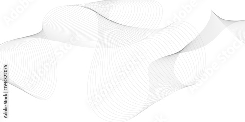 Abstract wave element for design. Digital frequency track equalizer. Stylized line art background. Vector illustration. Wave with lines created using blend tool. 