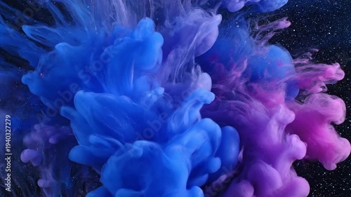 Blue and Purple Ink Diffusion