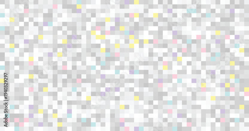 Abstract pixelated background with pastel colors and light gray tones, creating a subtle and modern visual texture