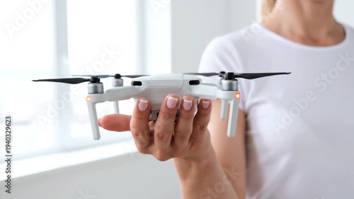 Person Holding Quadcopter Drone