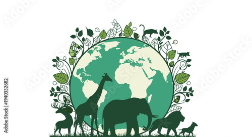 Global Wildlife Conservation Efforts with Animals and Nature.