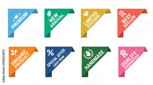 Collection of colorful sale banners for marketing promotions