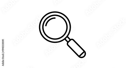 Magnifying Glass Icon, Search Symbol, Research and Discovery Concept