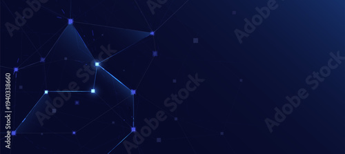 Abstract Futuristic Technology Network Connection Background