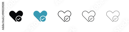 Good health icon in line art style on white background for graphic and web design.