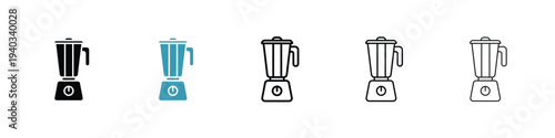 Juicer icon in line art style on white background for graphic and web design.