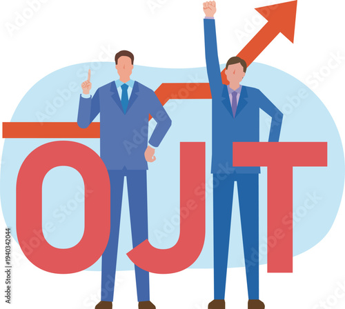 OJTの文字とビジネスマン