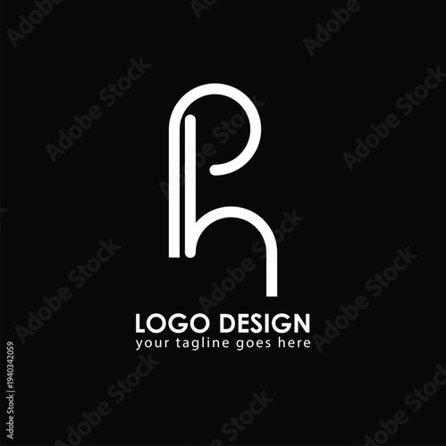 PH PH Logo Design, Creative Minimal Letter PH PH Monogram