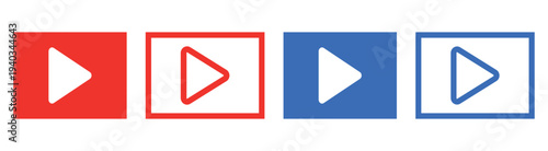 Vector illustration play. Round play button icons on transparent png. Digital web vector illustration design. Play button icon vector set . 