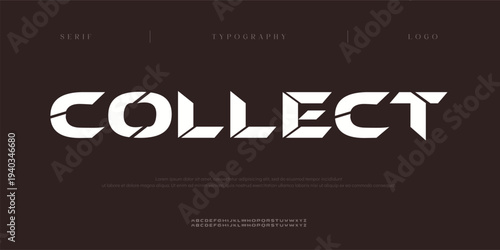 Collect, Creative digital abstract modern urban alphabet fonts. Typography sport, simple, technology, fashion, digital, future creative logo font. vector illustration
