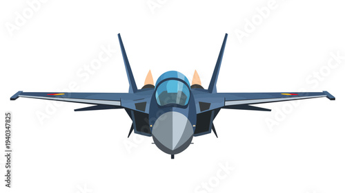 Front View of Fighter Jet Aircraft.