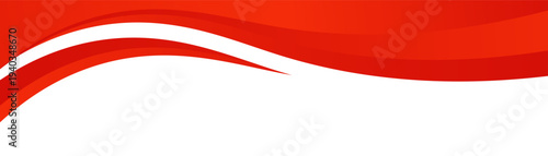 Vector red line background curve element with white space for text and message design, overlapping layers, vector illustration eps10