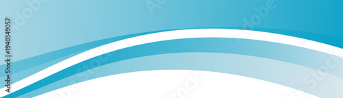 Blue Abstract Wave Banner Background With Smooth Curves and Gradient Design for Business and Web
