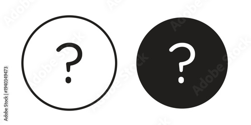 Question icon Symbol for App and Web UI Design Vectors