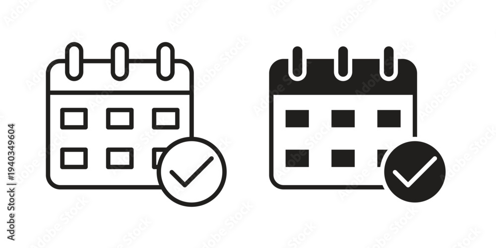 Fototapeta premium Reservation icon Symbol for App and Web UI Design Vectors