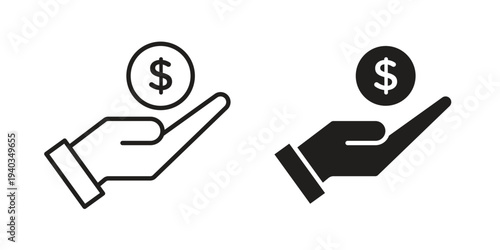 Revenue icon Symbol for App and Web UI Design Vectors