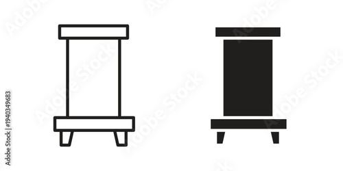 Roll up banners icon Symbol for App and Web UI Design Vectors