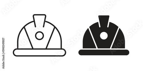 Safety helmet icon Symbol for App and Web UI Design Vectors