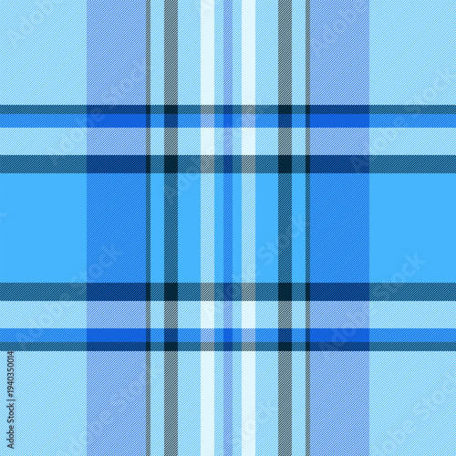 Romance fabric textile pattern, oriental background plaid tartan. Close-up check texture vector seamless in light and cyan colors.