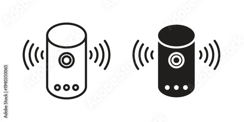Smart speaker icon Symbol for App and Web UI Design Vectors