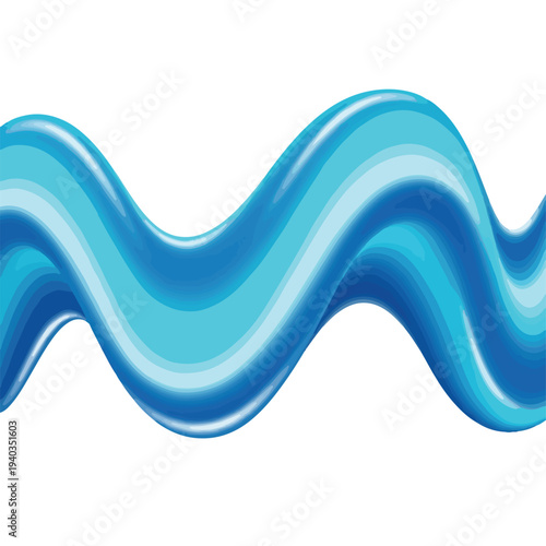 Blue Liquid Wave Motion Abstract Design.