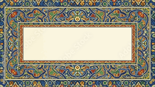 Intricate traditional carpet design featuring floral patterns and ornate borders in a vibrant colorful display from a directly overhead viewpoint