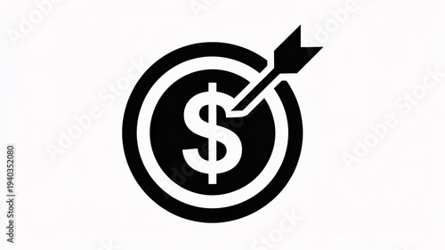 Free Download Bullseye dollar sign with arrow hitting target perfectly - GFXLoad