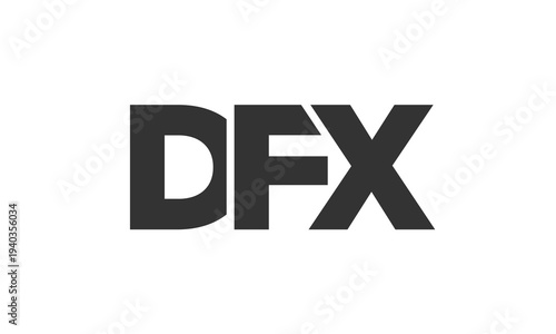 DFX logo design template with strong and modern bold text. Initial based vector logotype featuring simple and minimal typography. Trendy company identity.