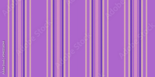 Lmerican vector stripe fabric, site lines texture seamless. Pk pattern textile background vertical in purple and yellow colors.
