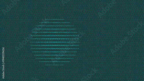 Hexagonal optical illusion pattern with distorted central gradient designed for use in data visualization, decorative design projects, wallpaper creation, and creative artwork requiring depth and geom