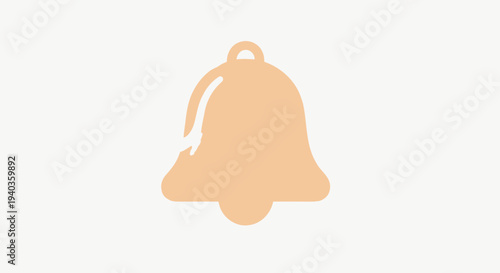Simple bell icon in orange color.