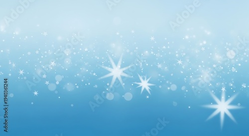 Wallpaper Mural Blue Gradient Background with Sparkling Stars. Torontodigital.ca
