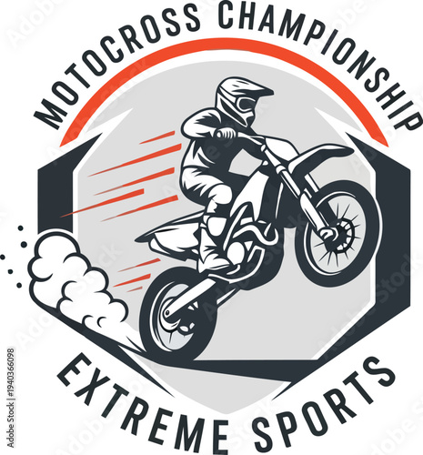 Motocross Championship Logo Design for Extreme Sports Event Branding and Merchandise