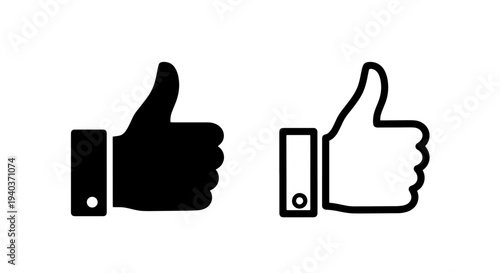 Thumbs Up Like Symbol for Positive Feedback, Agreement, and Social Media