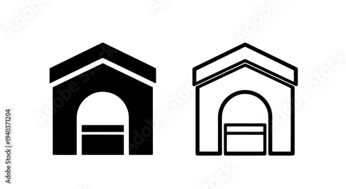 Dog House Kennel Icon for Pet Care and Animals
