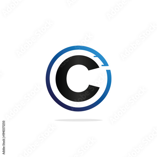3d vector illustration of a round chrome metal power button icon with a blue target symbol for a computer web business design concept