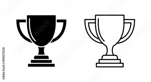 Trophy Cup Icon for Winner, Prize, and Achievement