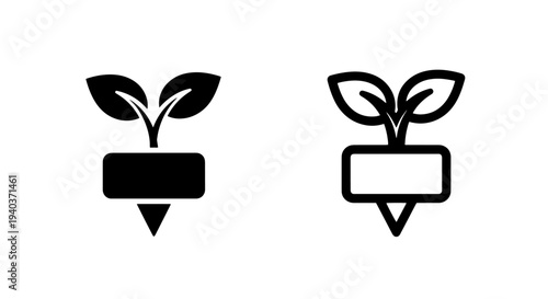 Root Vegetable Icon - Fresh Garden Produce Symbol with Leaves
