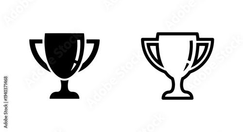 Award Trophy Cup Icon - Success and Victory Symbol for Competition