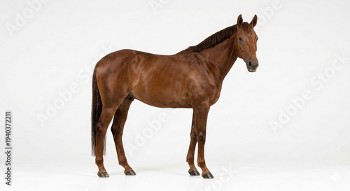 horse on a white background