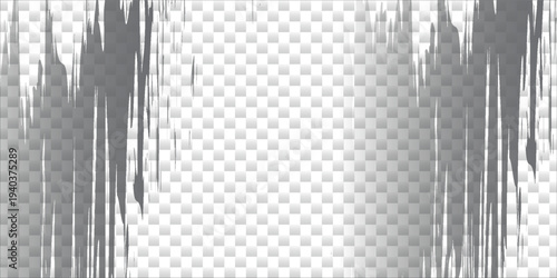 Manga comic effect on transparent background. Motion radial lines for comic book. Vector illustration of manga speed frame or exploding splash